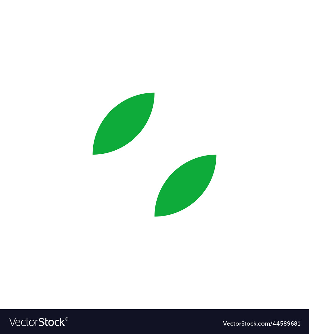 Letter s two leaves geometric symbol simple logo