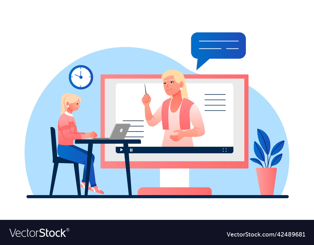Online tutorials concept vector image Online tutorials concept