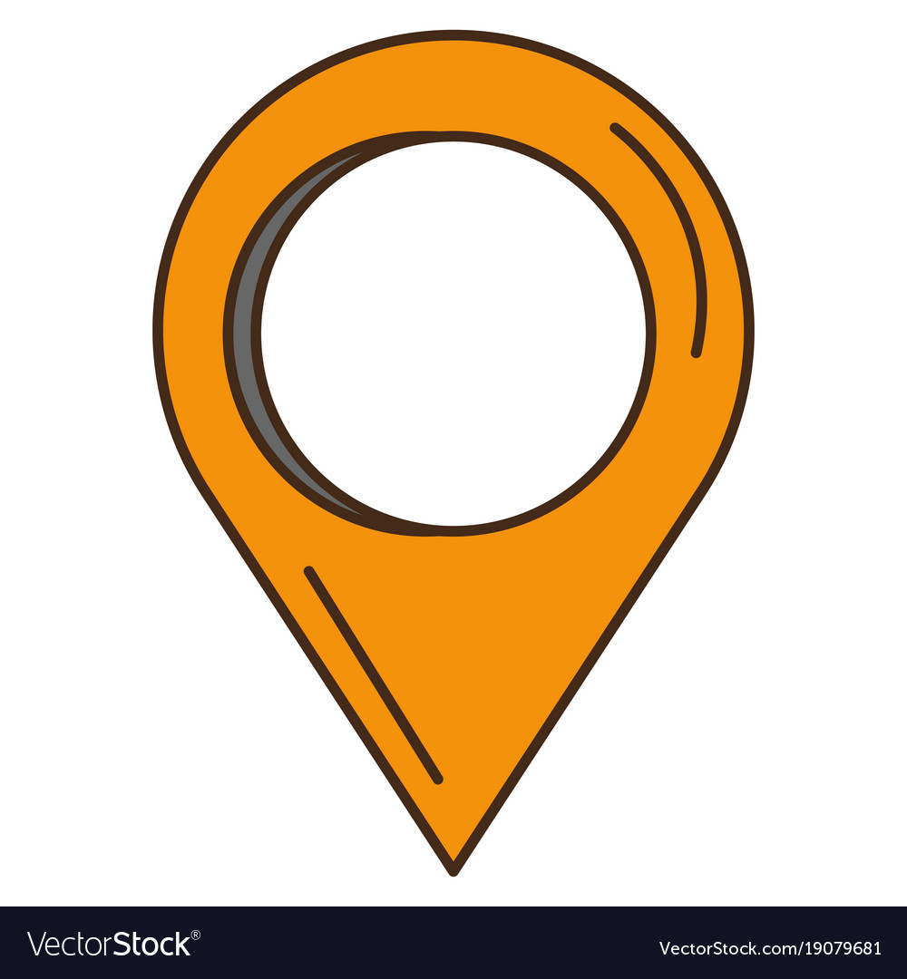 Pointer location pin isolated icon