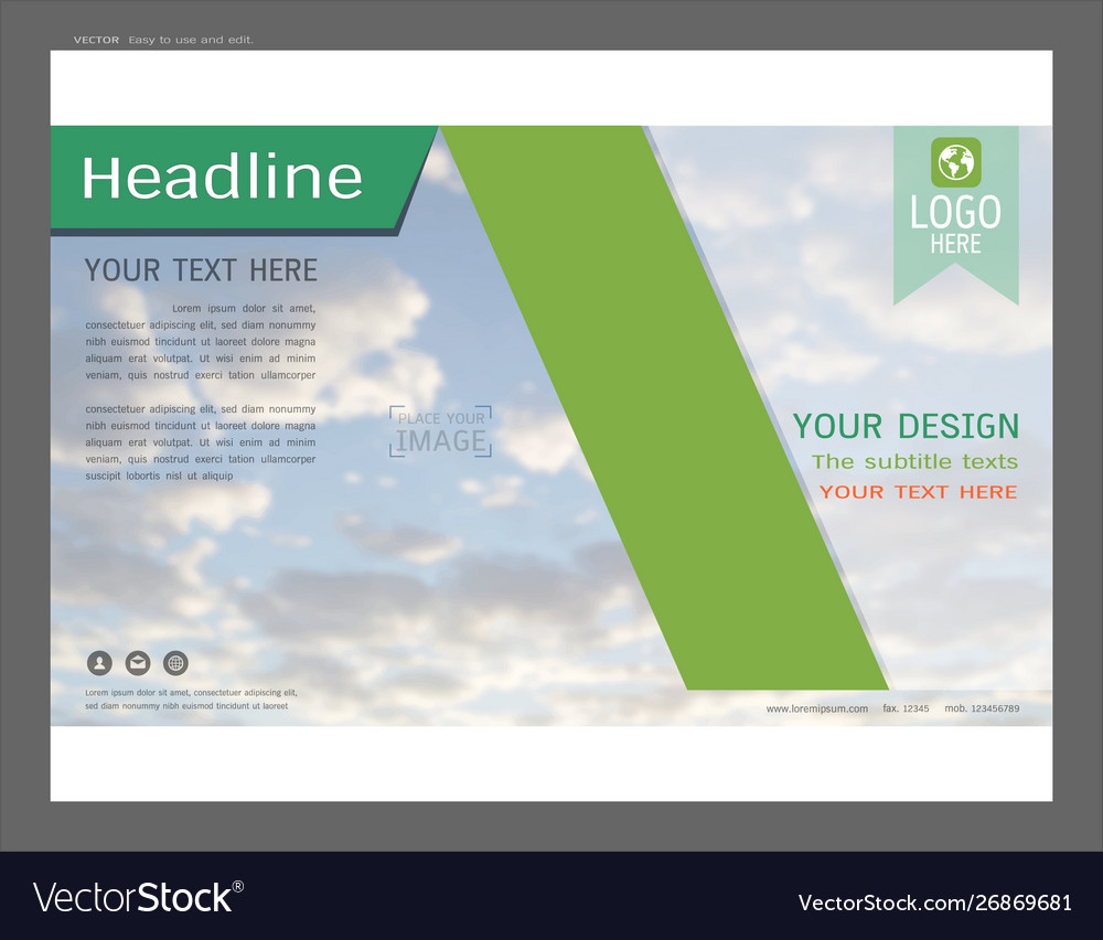 Presentation layout design for business template vector image Presentation layout design for business template