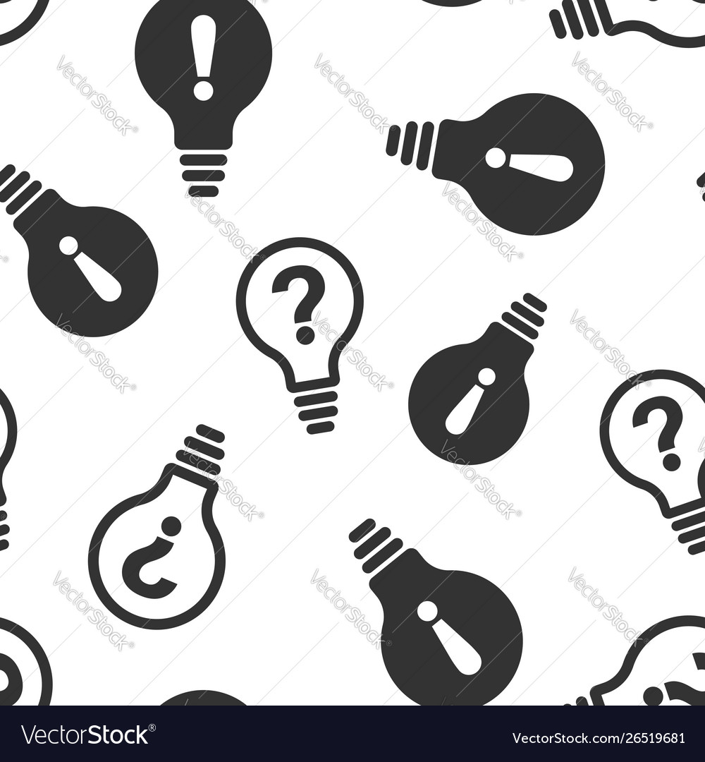 Problem solution icon seamless pattern background