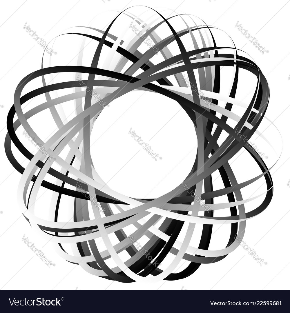 Random circular element abstract monochrome