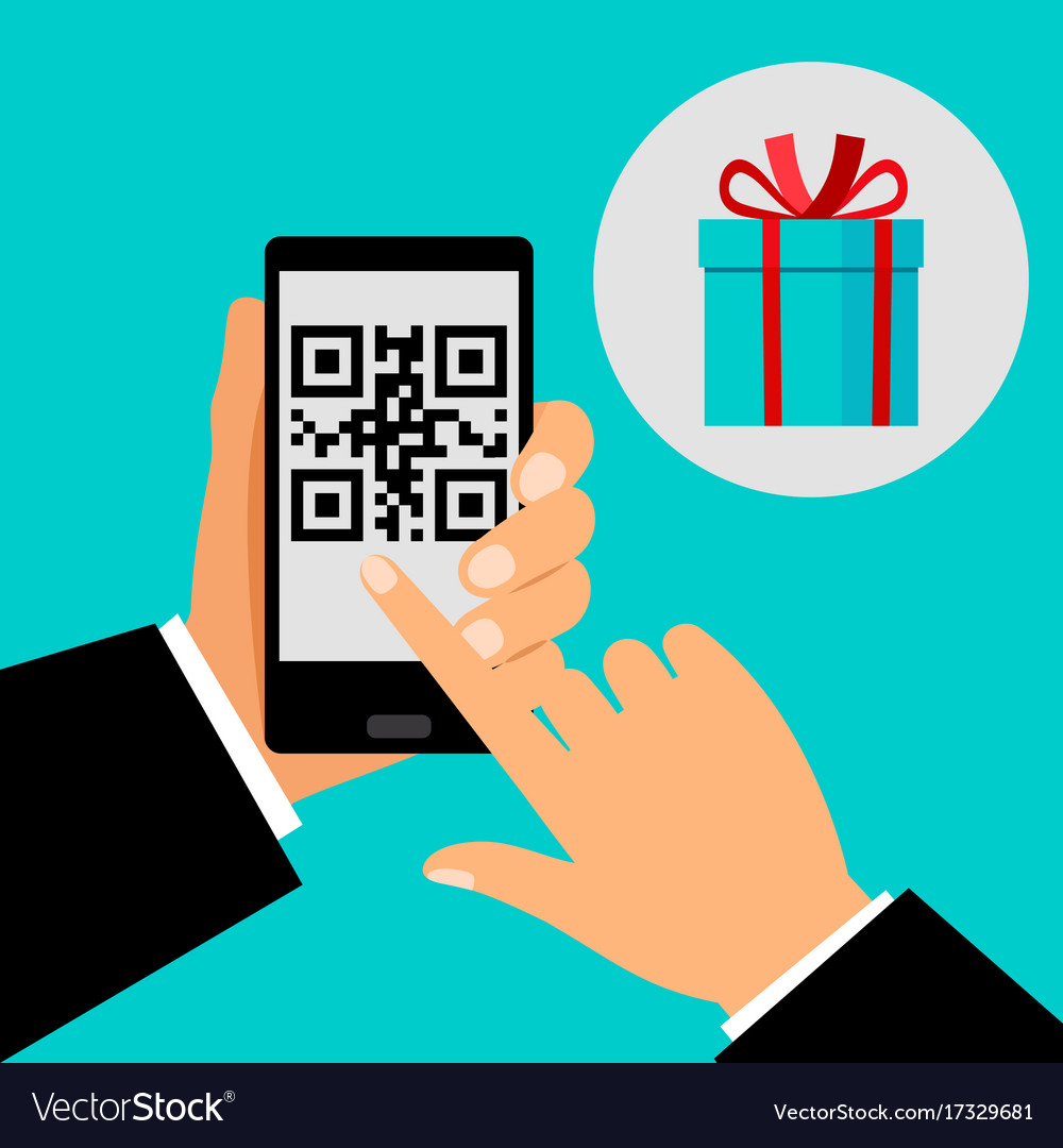 Smartphone with QR Code