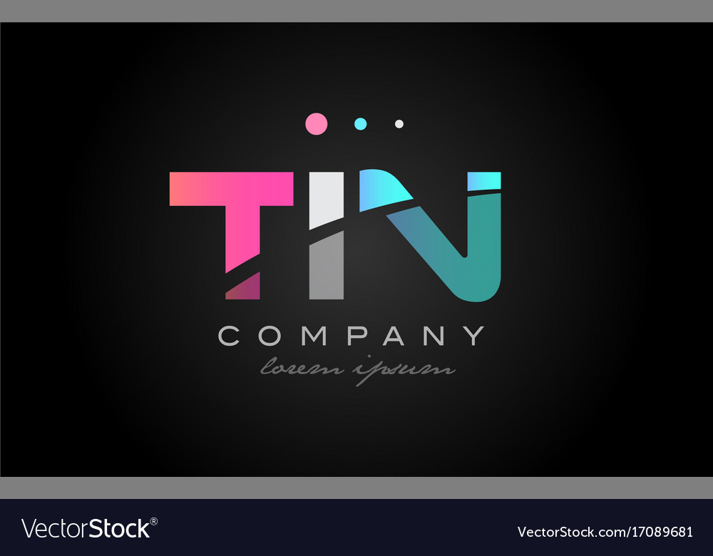 Tin t i n three letter logo icon design Royalty Free Vector