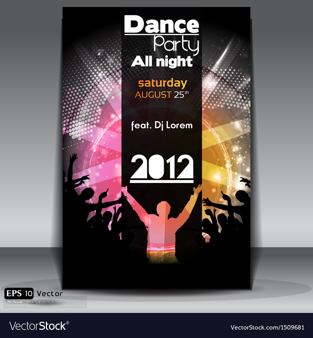 urban dance party flyer royalty free vector image