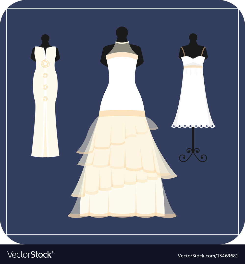 Wedding bride dress elegance style celebration Vector Image