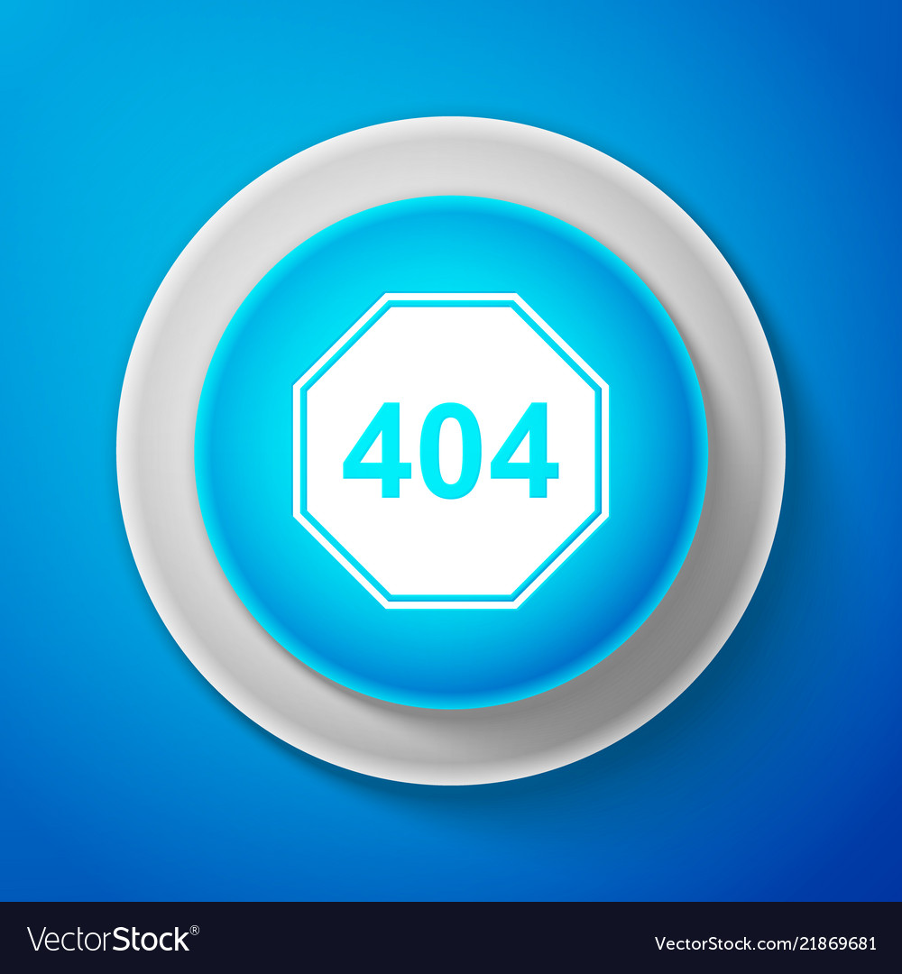 White page with a 404 error icon isolated Vector Image White page with a 404 error icon isolated