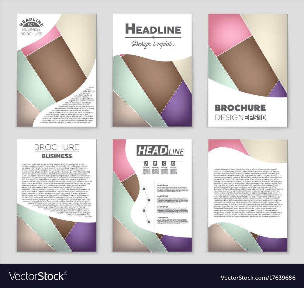 Abstract layout background set for art