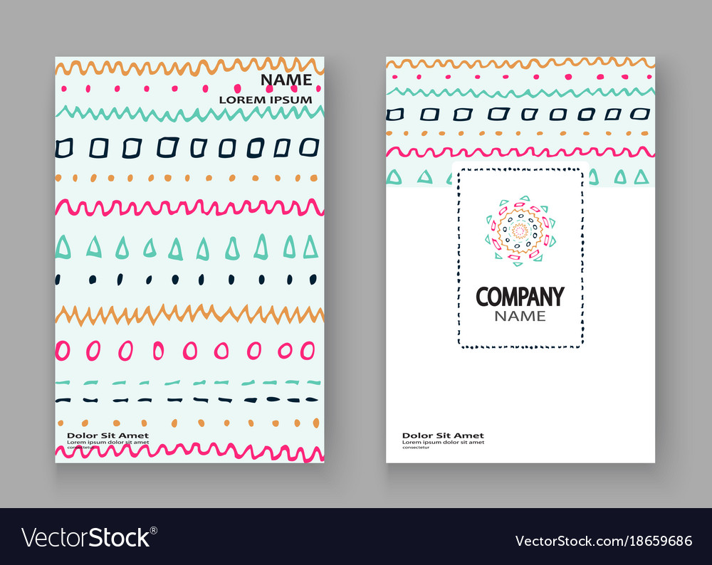 Abstract pattern with color hand drawn strokes