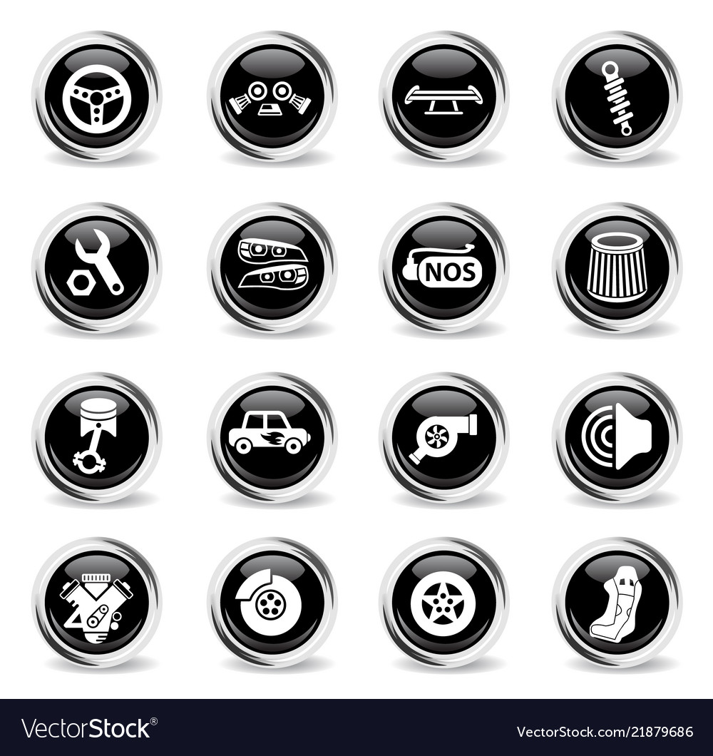 Auto tuning icon set