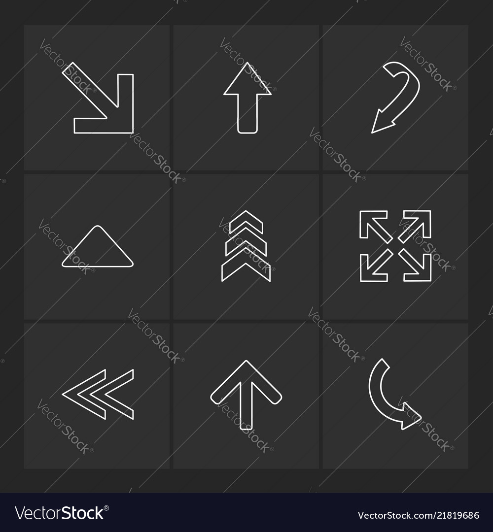 Back arrows directions left right pointer