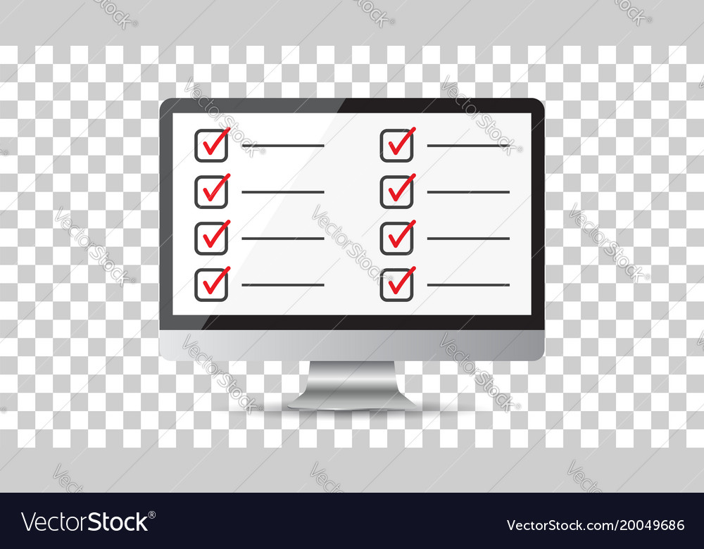 Businessman checklist with computer check list