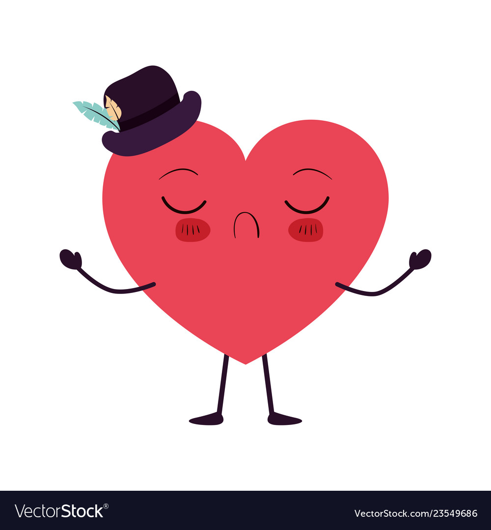 Herz Liebe kawaii Charakter vector image Herz Liebe kawaii Charakter