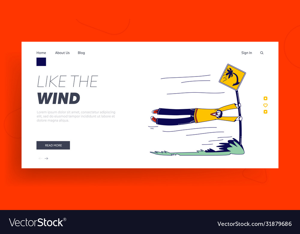 Meteorology forecast landing page template happy