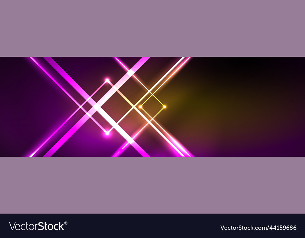 Neon glowing fluid wave lines magic energy space Vector Image