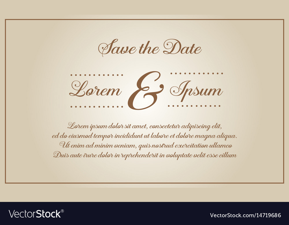 Wedding invitation style