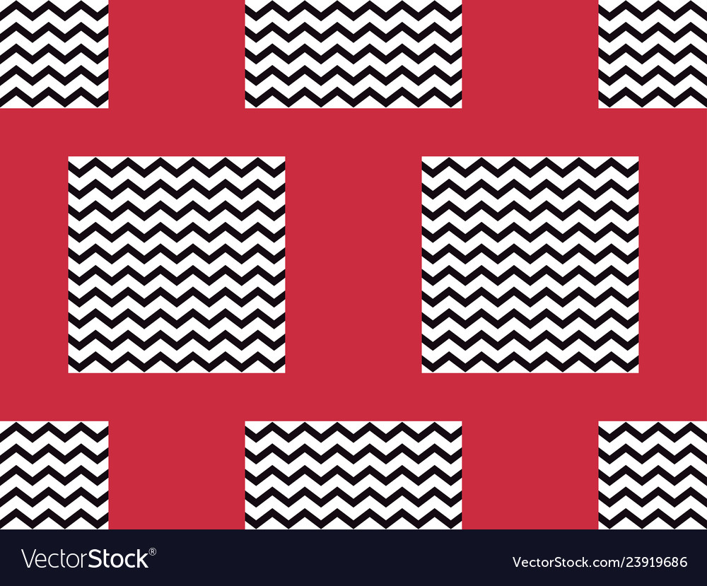 Zigzag seamless pattern with black and red color