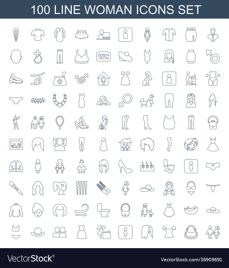 100 weibliche Icons