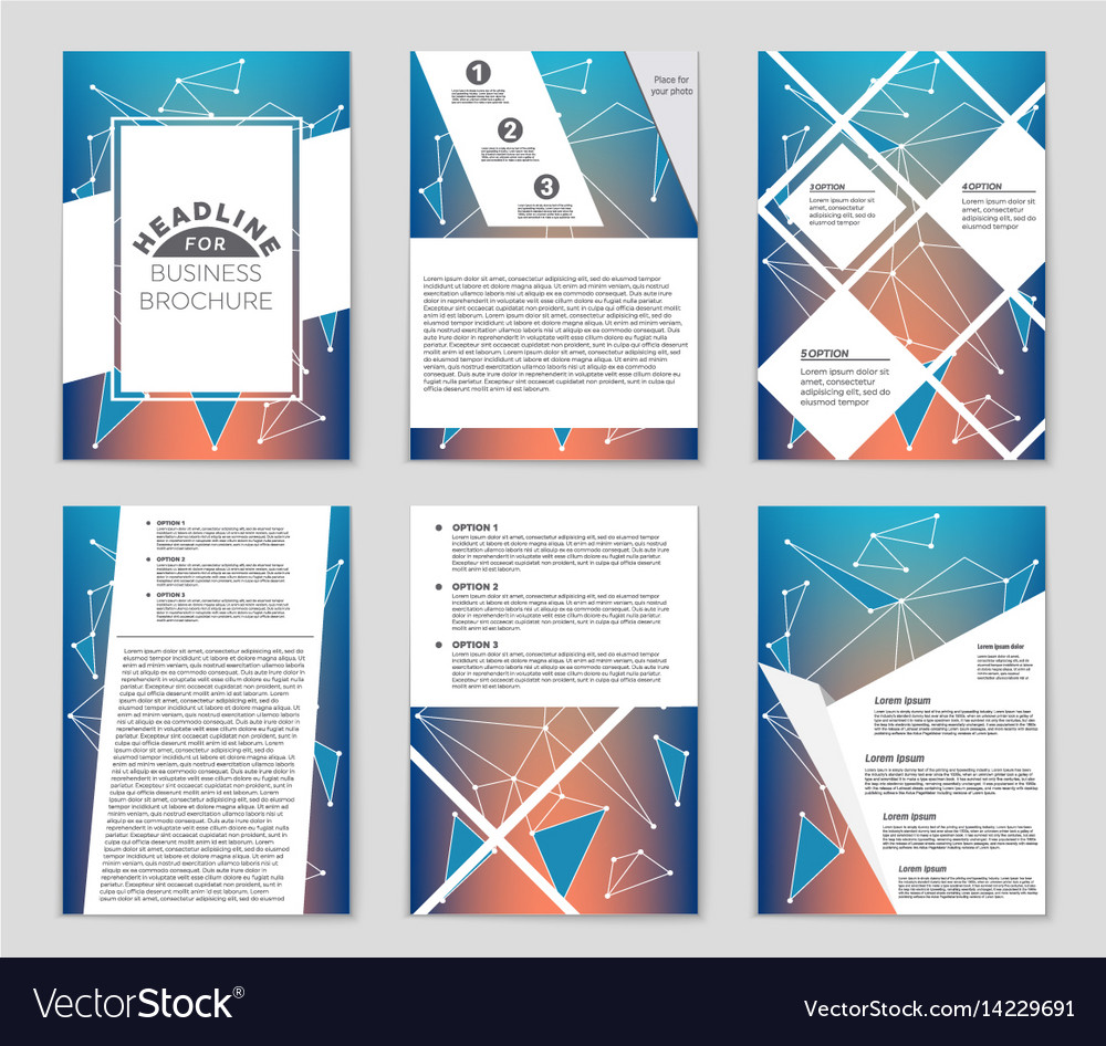 Abstract layout background set for art