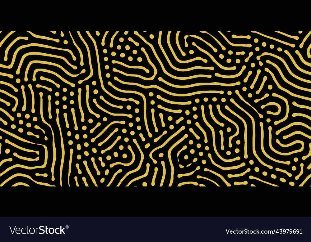 Abstract organic seamless pattern in black vector image Abstract organic seamless pattern in black