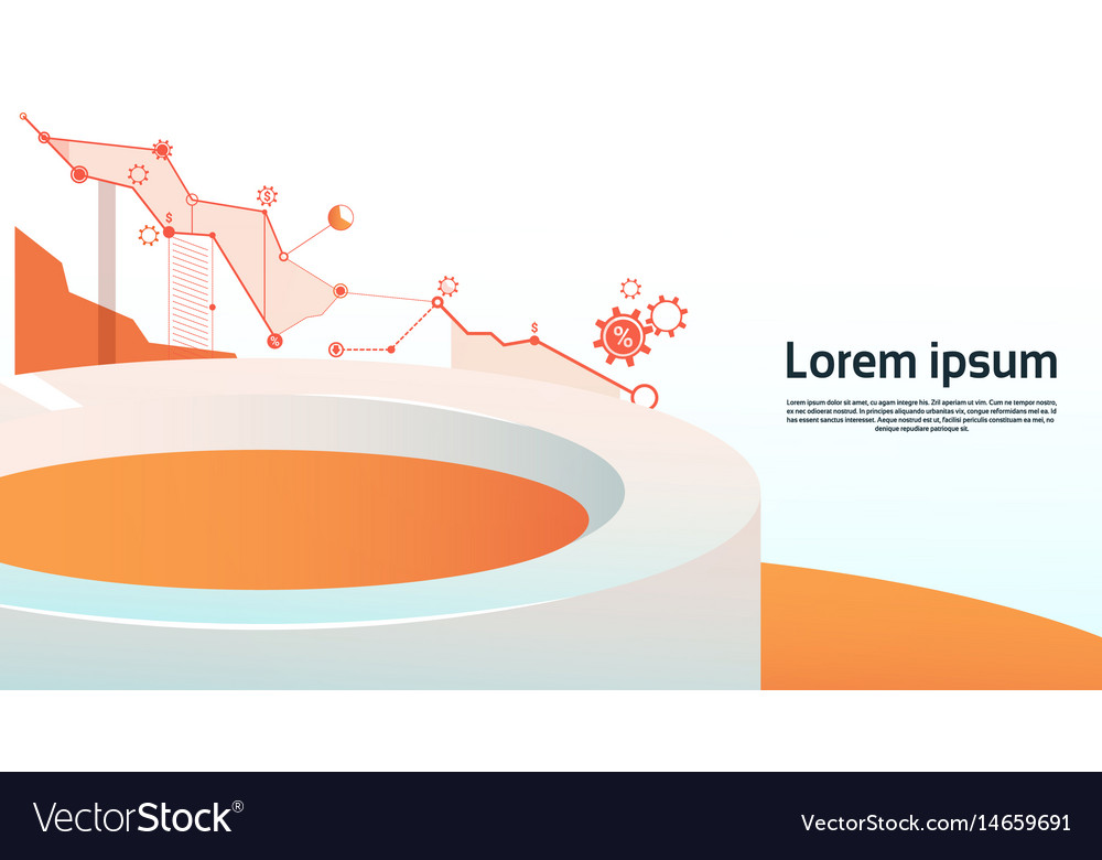 Analysis finance graph financial business chart Vector Image