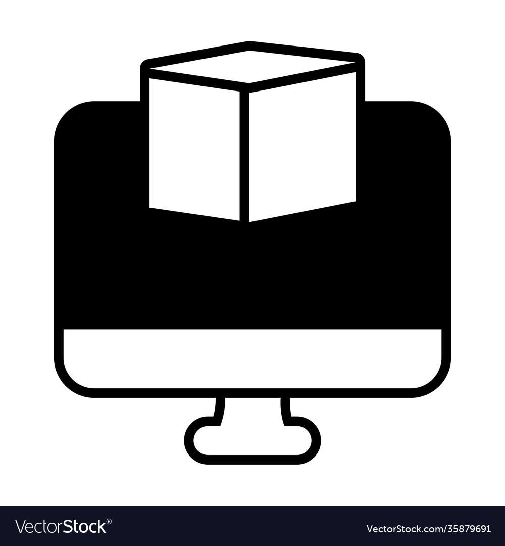 Augmented reality computer projection icon line