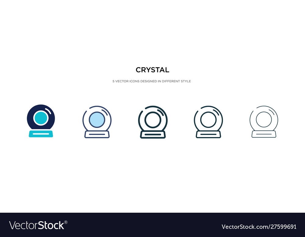Crystal icon in different style two colored vector image Crystal icon in different style two colored