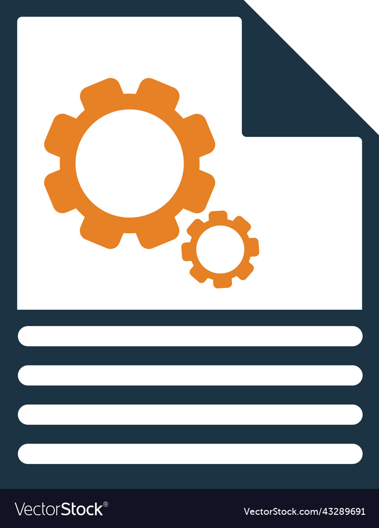 Document file configuration icon simple editable