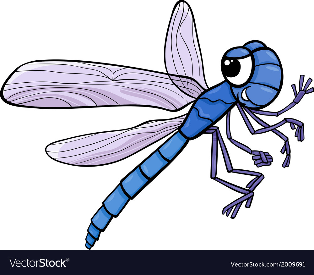 Dragonfly insect cartoon Royalty Free Vector Image