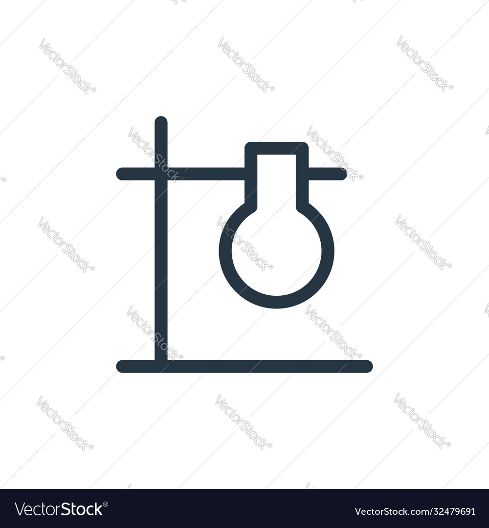 Flask icon editable stroke linear vector image Flask icon editable stroke linear