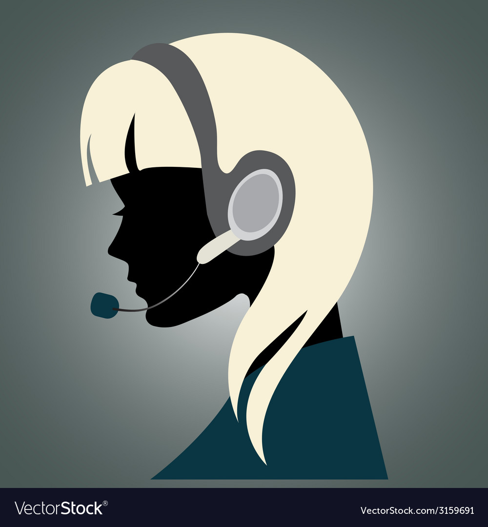 Girl with headset