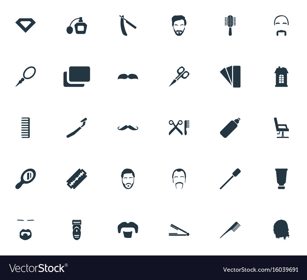 Coiffure Icon Set