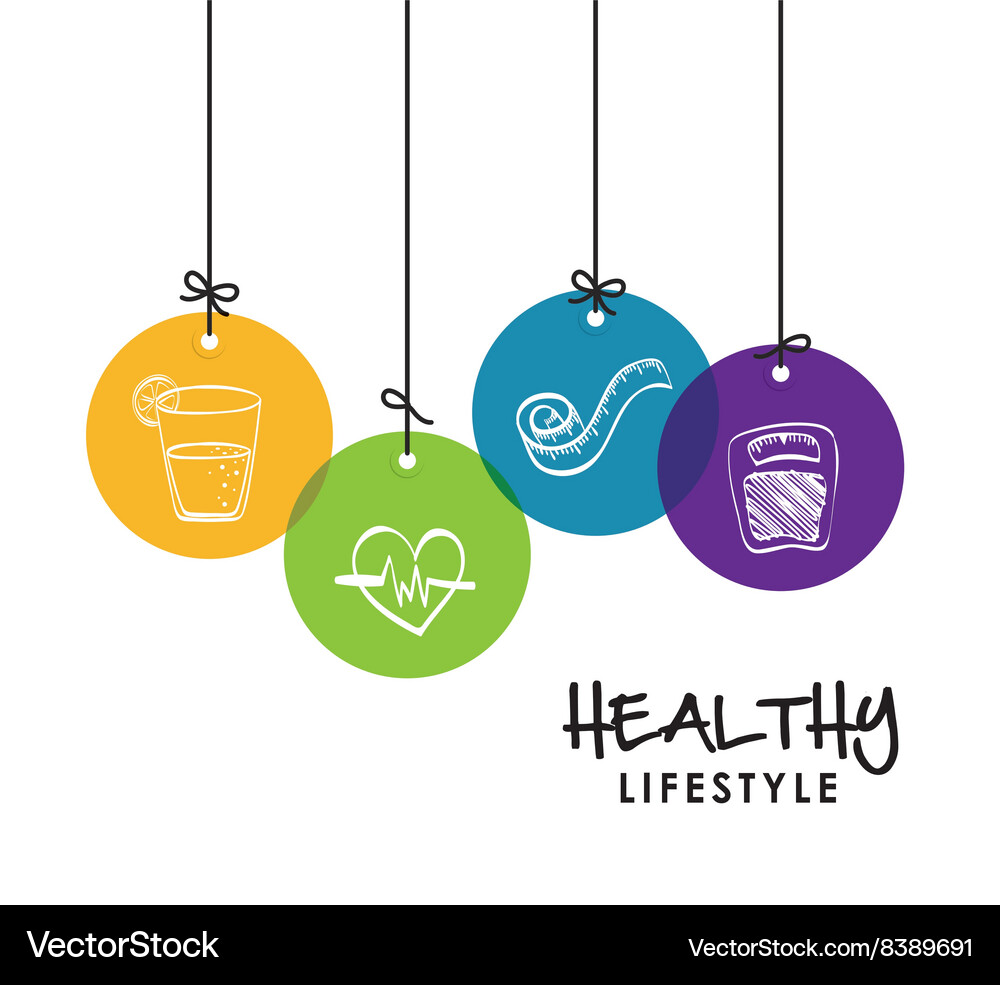 Healthy lifestyle design Royalty Free Vector Image
