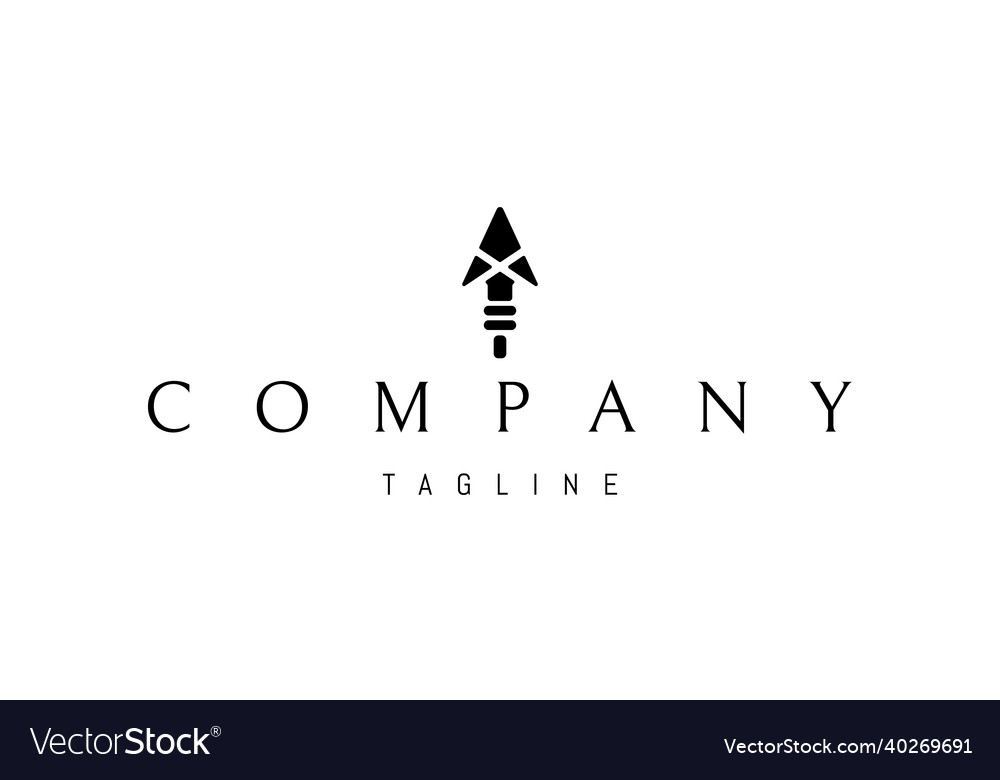 Logo on which an abstract image of the tip