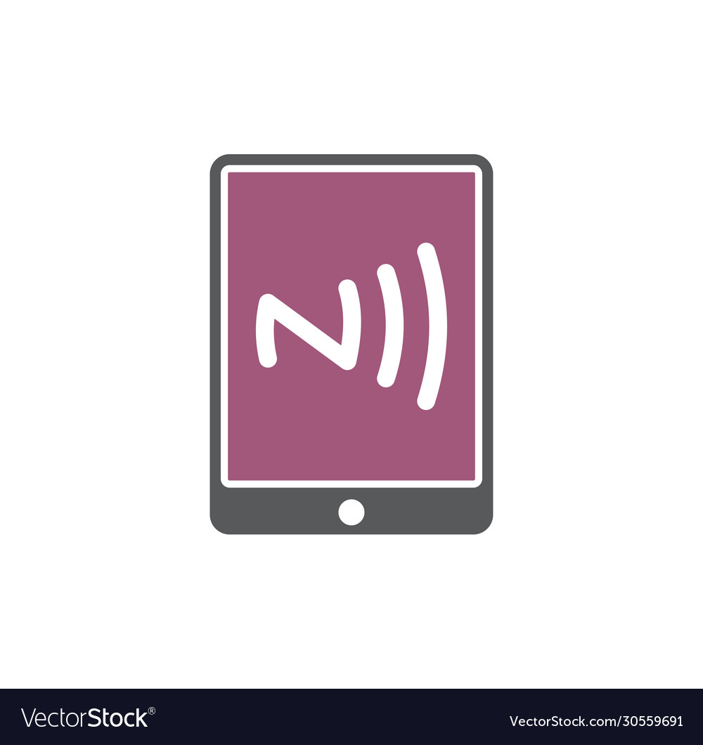 Nfc related icon on background for graphic and web