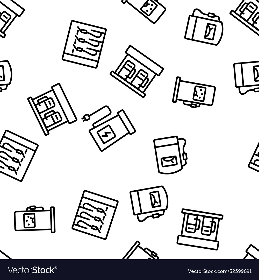Petrol station tool seamless pattern vector image Petrol station tool seamless pattern
