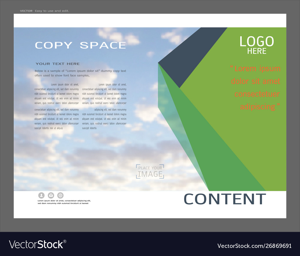 Presentation layout design for business template