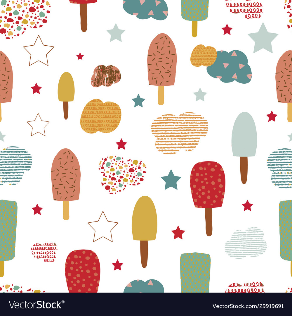 Seamless pattern background with clouds