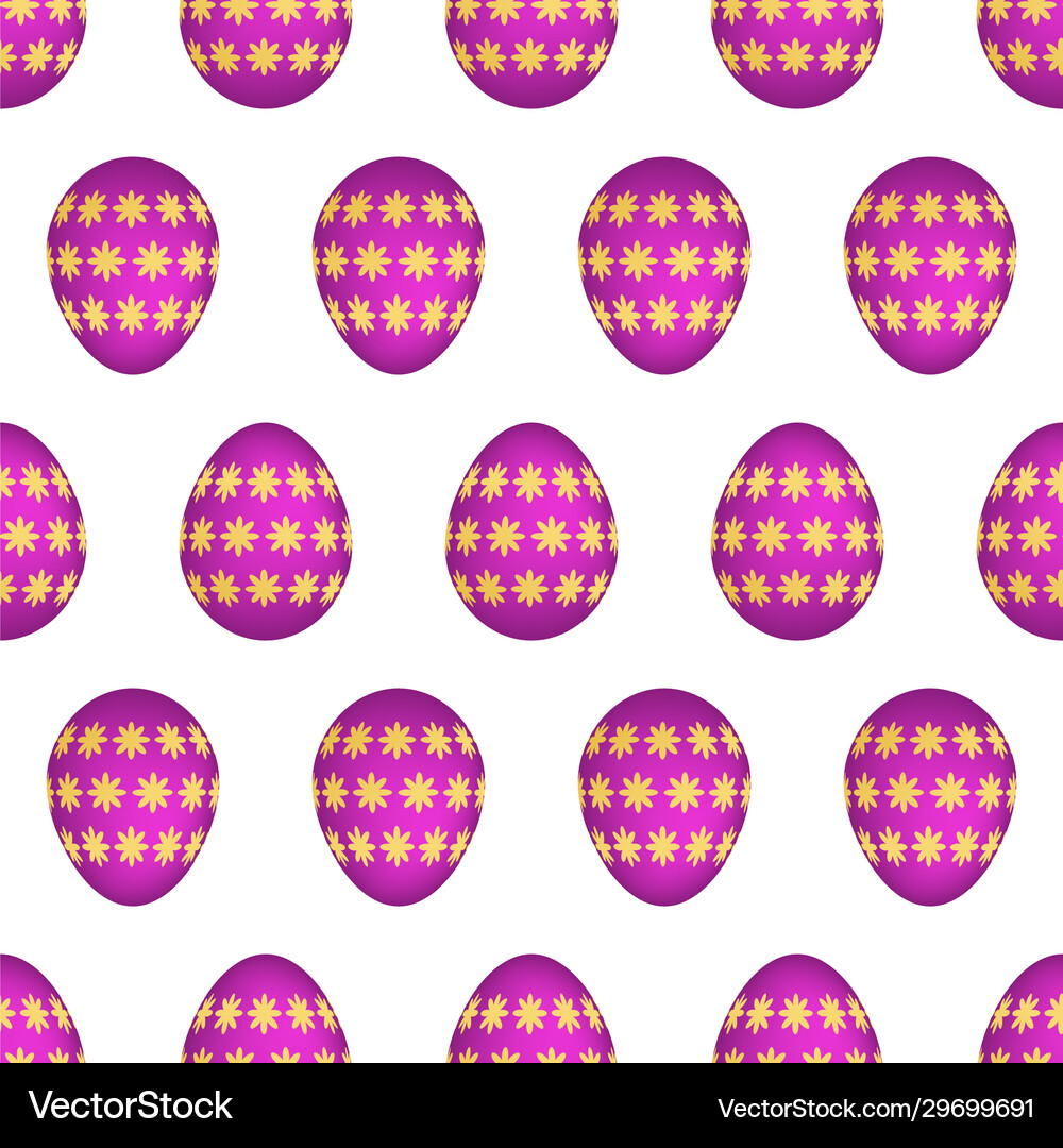 Seamless pattern with colorful easter eggs Vector Image