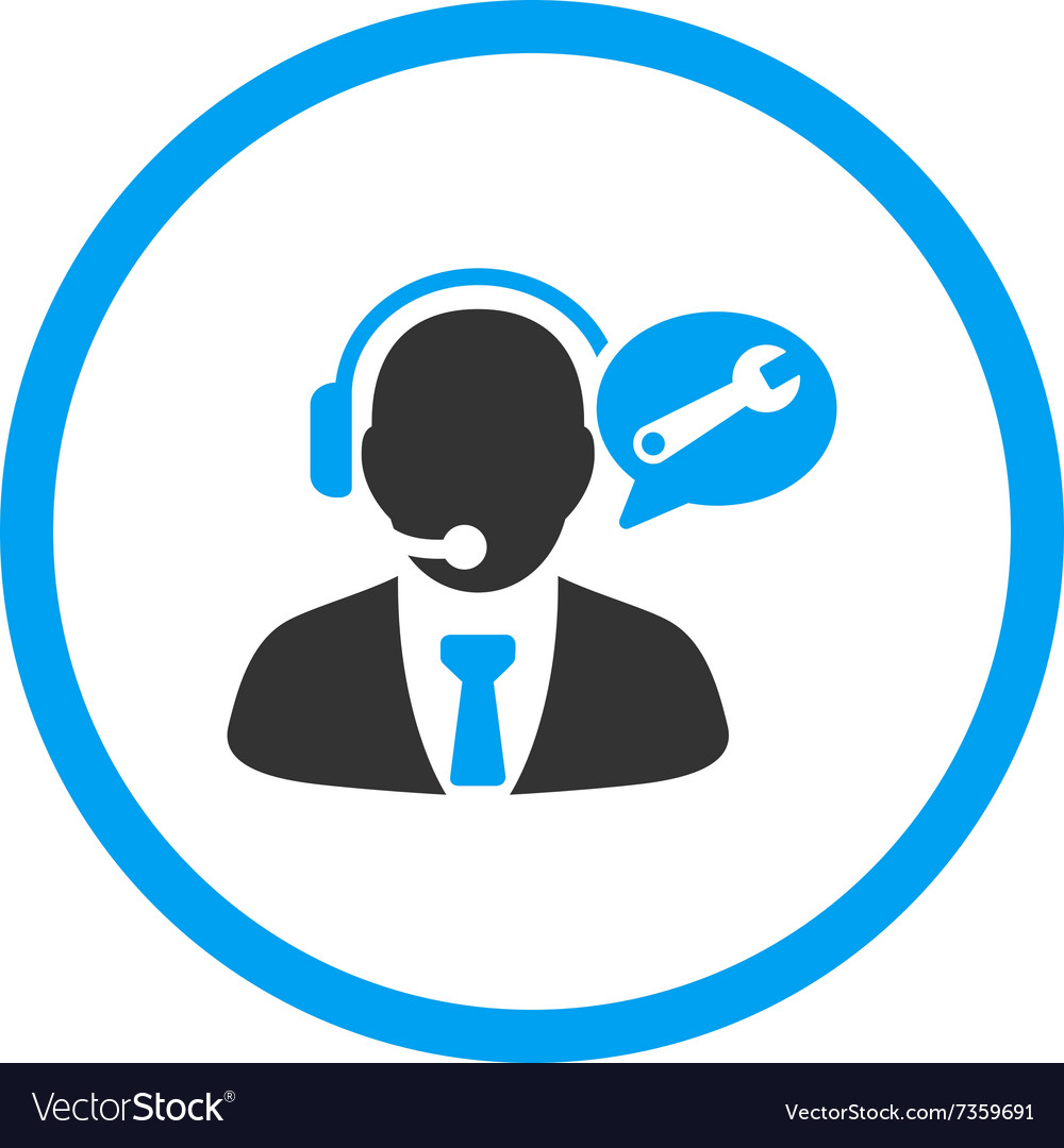 Service manager message rounded icon