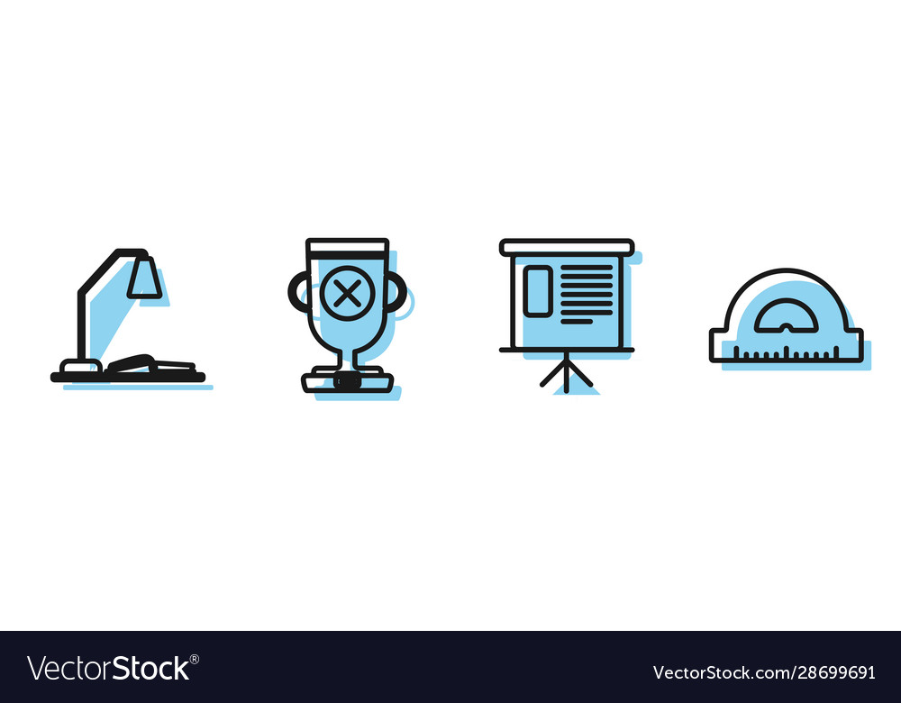 Set line financial board with graph schedule vector image Set line financial board with graph schedule