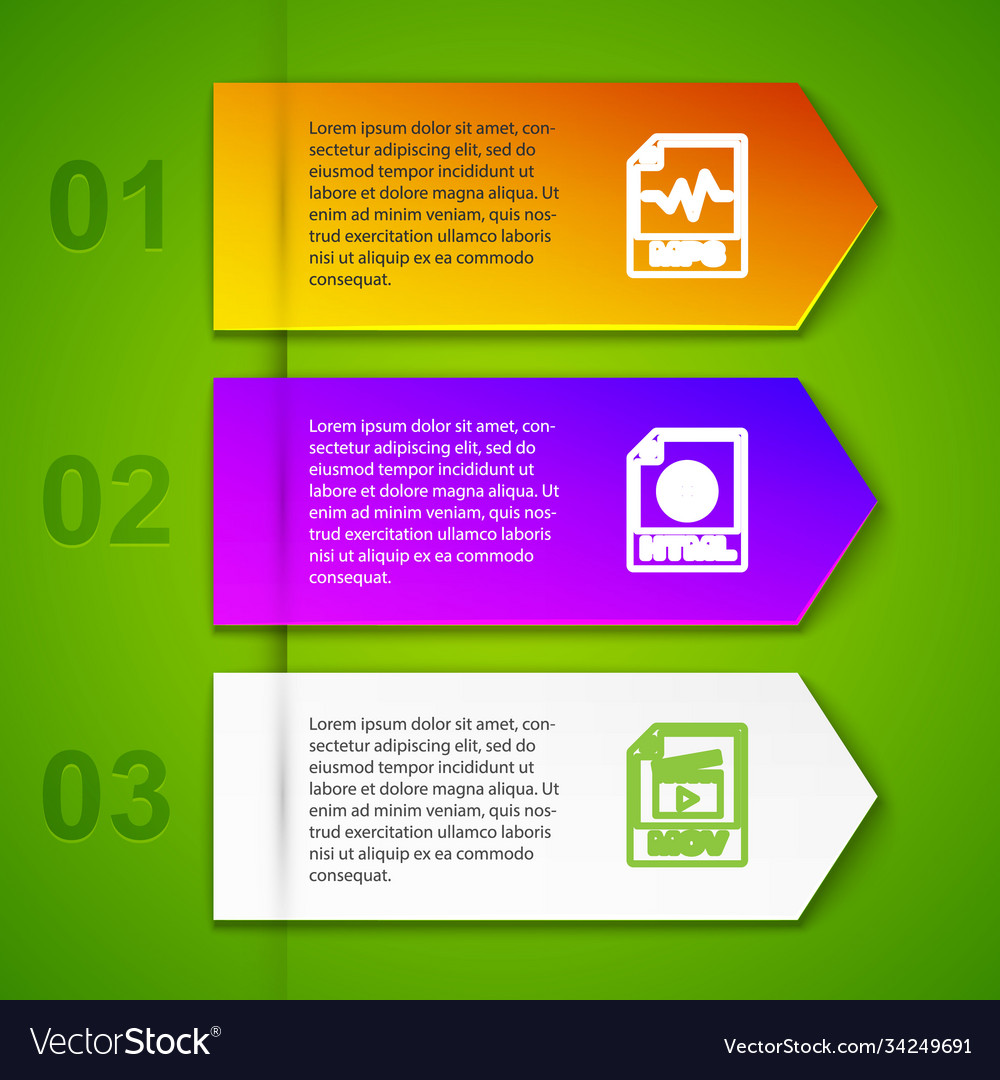 Set line mp3 file document html mov and zip vector image Set line mp3 file document html mov and zip