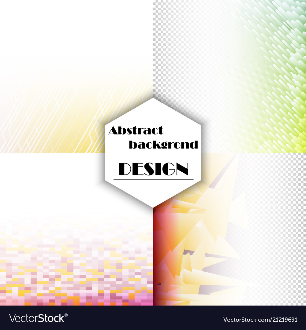 Set of abstract background with geometric elements