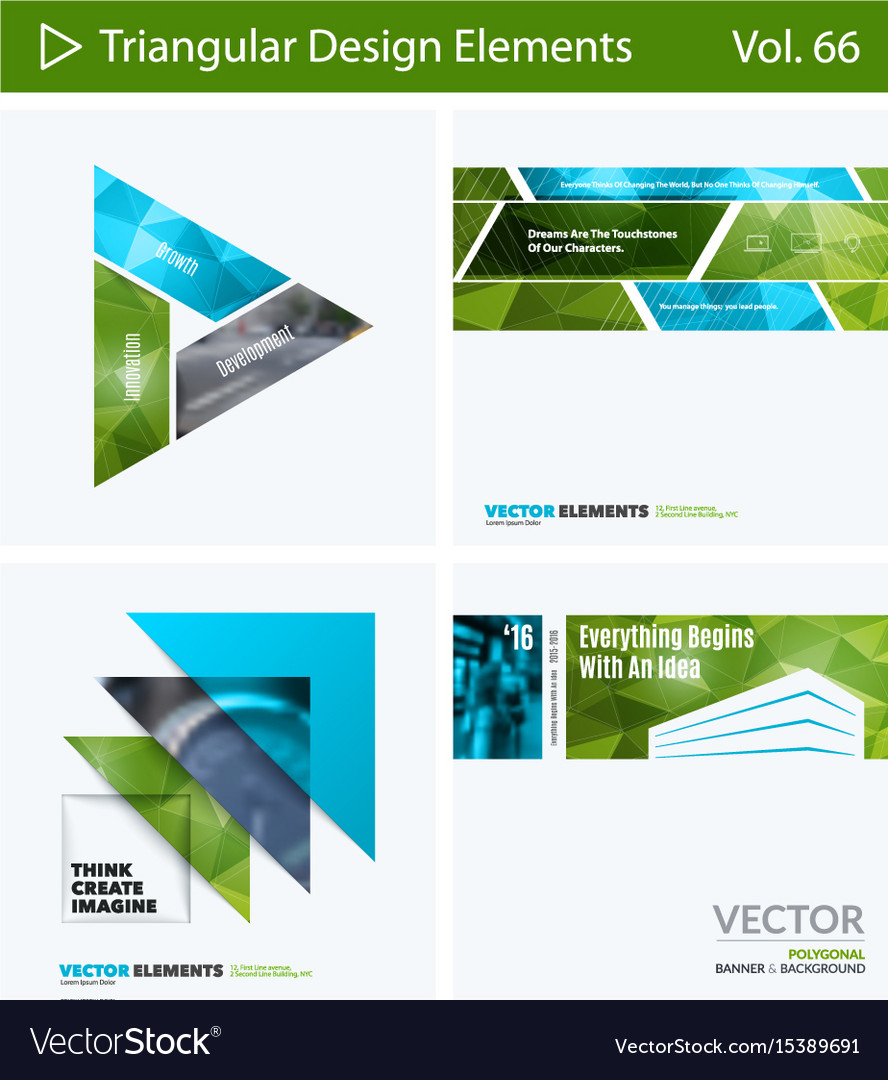 Set of abstract design elements for graphic