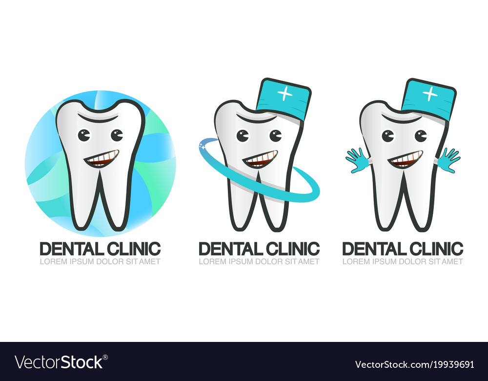 Set of dental clinic logo