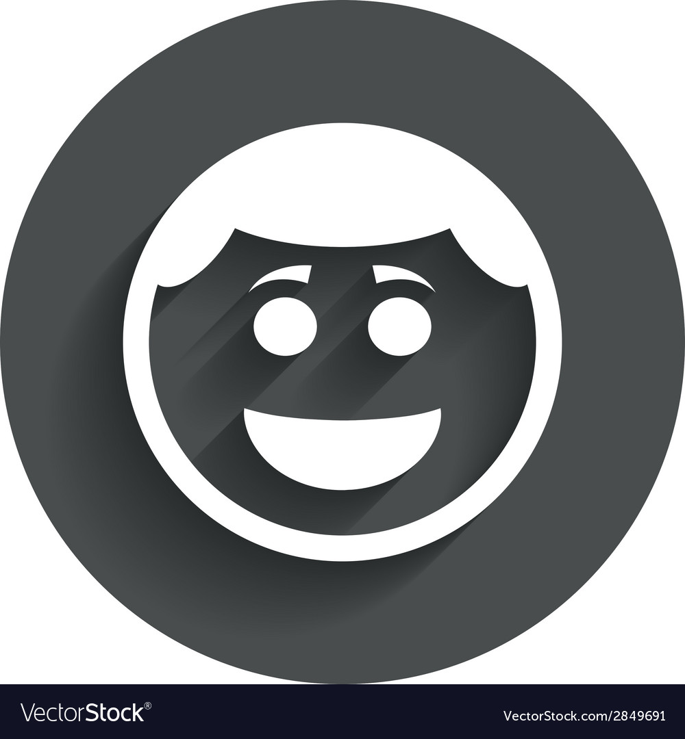 Smiling Face Icon - Chat Bubble Style