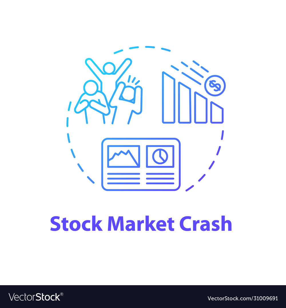 Stockmarkt Crash Konzept Ikone