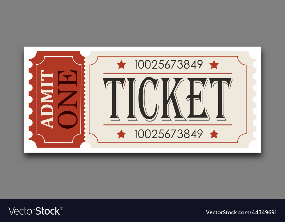 Ticket for websites applications cinemas clubs Vector Image