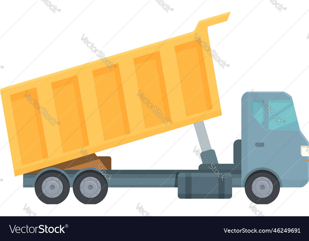 Truck tipper icon cartoon dump Royalty Free Vector Image