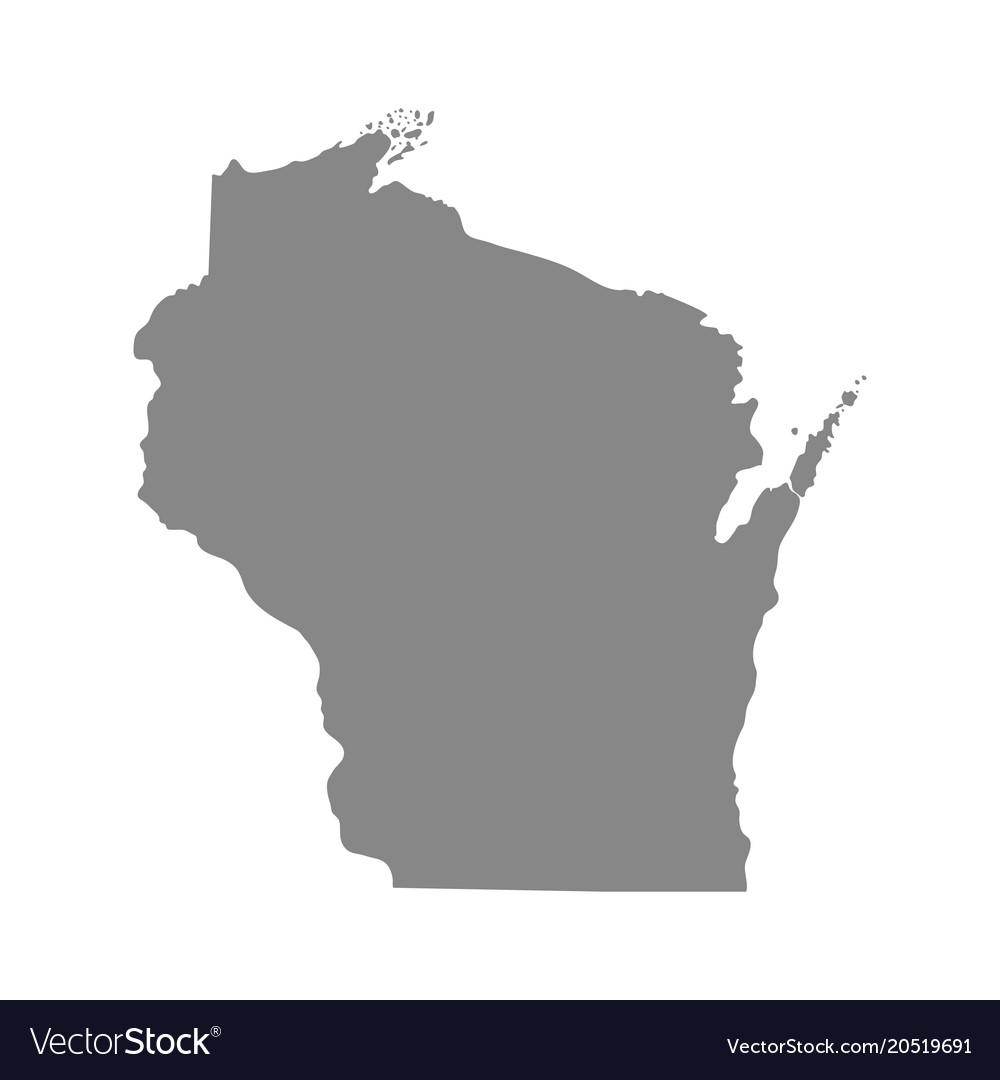 Wisconsin State Map Silhouette